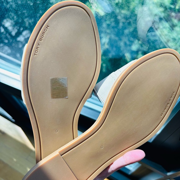 NWT TORY BURCH - EVERLY SLIDE STETSON SOFT - DULCE DE LECHE CRYSTAL GOLD SIZE 9 - Picture 5 of 6